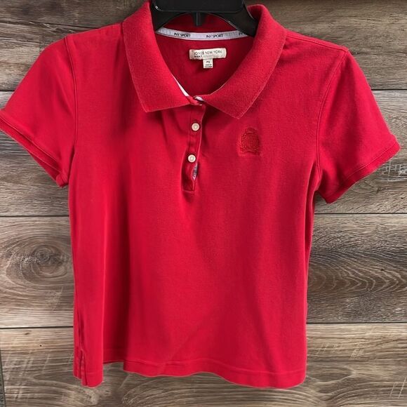 Jones New York Petite Polo Shirt, Ladies or Girls  Petite Small, Red - Picture 2 of 5